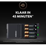Duracell CEF27, Nickel-Metallhydrid (NiMH), Überlast, Überhitzung, Kurzschluß, AA, AAA, 4 Stück(e), Akkus/Batterien enthalten