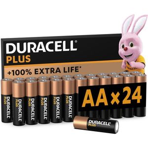 Duracell Plus AA - alkaline batterijen - 1,5V, LR6 - 24 stuks