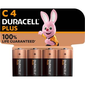 Duracell MN1400B4, Einwegbatterie, C, Alkali, 1,5 V, 4 Stück(e), Schwarz, Orange
