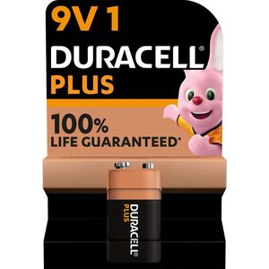 Duracell Plus 9V - alkaline batterijen - 6LR61 - 1 stuk