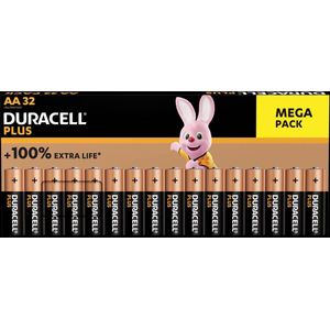 Duracell Plus AA Alkaline Batterijen (penlite) 32 stuk(s)