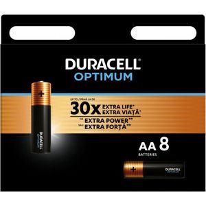 Duracell Optimum Alkaline AA batterijen - 8 stuks