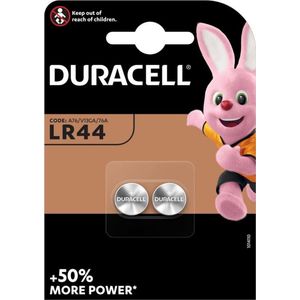 Knopfzelle DURACELL® V13GA, LR44, 2 Stück