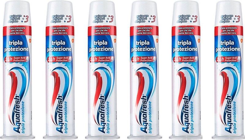 Aquafresh Triple Protection - 6 x 100 ml - Tandpasta - Voordeelverpakking