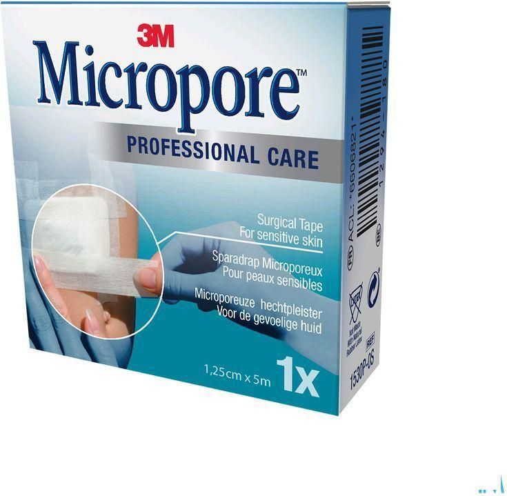 3M - Micropore - Hechtpleister - Wit - Hypoallergen