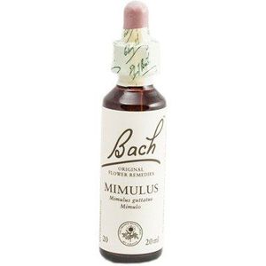 Bach Bach Mimulus Bloem, Voedingssupplement, Extract van Mymulusbloesem, Druif van Alk 27% Vol, helpt bij het beheren van emoties als je wilt vertrouwen, 20 ml