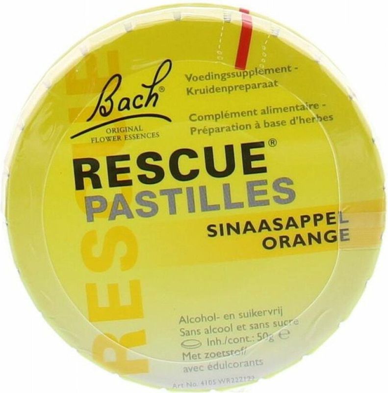 Bach Rescue Remedy Pastilles - 50 gr - sinaasappel - Voedingssupplement