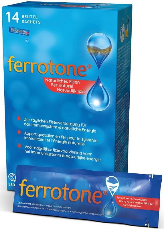 Ferrotone - Bronwater - Ijzersupplement - 14x20ml - Natuurlijk