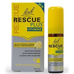 Bach Rescue Remedy Rescue plus Spray 20 ml, verpakking van 6, 49 Kg