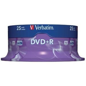 Verbatim DVD recordable DVD+R, spindel van 25 stuks