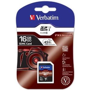 Verbatim SDHC geheugenkaart, klasse 10, 16 GB