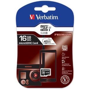 Verbatim microSDHC geheugenkaart, klasse 10, 16 GB