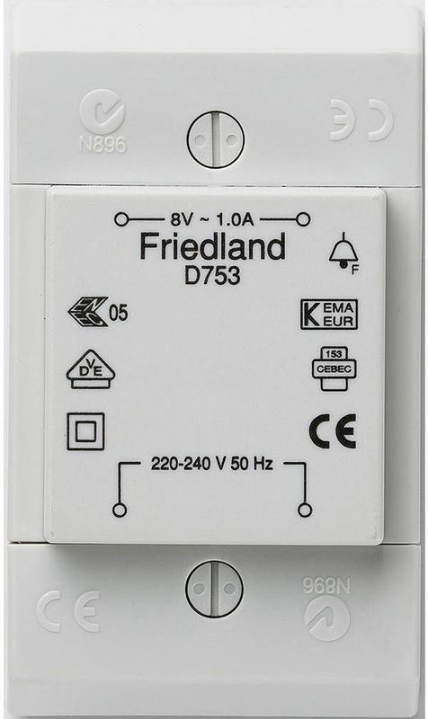 Beltransformator - Honeywell (Opbou - 8V/1 - Overspanningsbeveiliging)