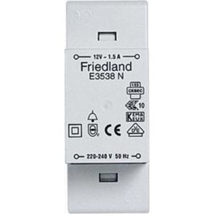 Hager Sicherheitstrafo 230V 12V 1,5A REG 2TE geeignet für Reiheneinbau | 709972