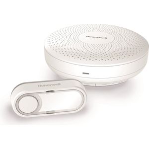 Honeywell Home DCR311S Serie 3 ronde draagbare deurbel draadloze deurbel met knop (wit)