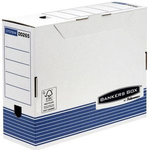 10x Archiefdoos Bankers Box System A4 100mm wit blauw [10x]