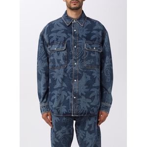 Palm Angels - Blauw - Overhemd - Denim - All-Over Print