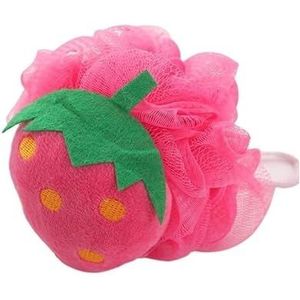 Lichaamsdoucheballen Schrobben en reinigen, lichaamsverzorging en exfoliërende cartoon fruitbadsponsbalaccessoires (Size : Strawberry)