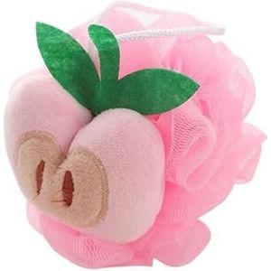 Lichaamsdoucheballen Schrobben en reinigen, lichaamsverzorging en exfoliërende cartoon fruitbadsponsbalaccessoires (Size : Peach)
