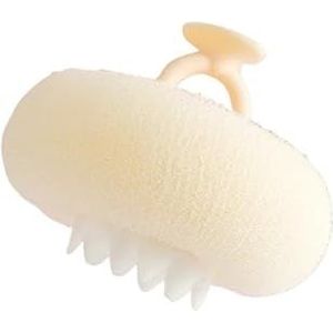 3D-Honingraat Zonnebloem Badhanddoek Scrub Badmassage Badbal met zuignap Doucheborstel Terugwrijven Badspons Peeling (Size : Yellow)