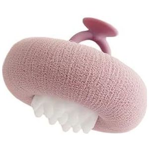 3D-Honingraat Zonnebloem Badhanddoek Scrub Badmassage Badbal met zuignap Doucheborstel Terugwrijven Badspons Peeling (Size : Purple)