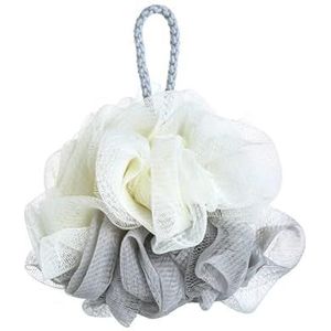 Dubbele badbal Zacht schuimende spons Bodyscrub Exfoliërende rugborstel Huidschoon bad Bubble Ball Huidverzorging Badaccessoires (Size : Grey Beige)
