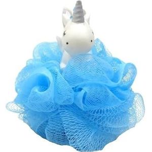 1 stuks Badbal Scrub Badbloem Spons Douche Lichaam Zuiverende Bal Mesh Kussen Badspons (Size : Blue)