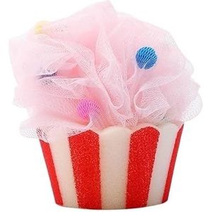 1PC Ijs Leuke Cartoon Badkamer Douche Zachte Mesh Schuim Spons Peeling Scrubber Body Cleaning Mesh Bad Bubble Ballen (Color : B)
