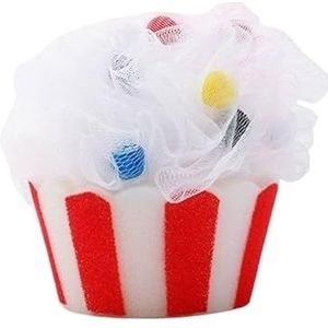 1PC Ijs Leuke Cartoon Badkamer Douche Zachte Mesh Schuim Spons Peeling Scrubber Body Cleaning Mesh Bad Bubble Ballen (Color : A)