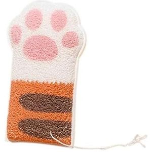 Prachtige gladde badspons, elastische schattige kattenpootbadspons, volwassen lichaamswasborstel, schone scrub, dode huidborstel (Color : OG)