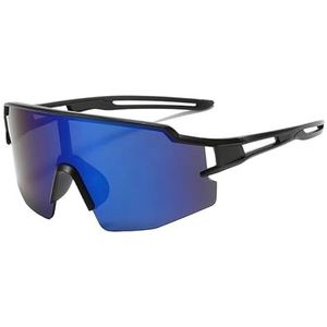 Sportbril Fietszonnebril Fietsmotorzonnebril UV-bescherming Winddicht Kleurrijke bril Wandelen Hardloopbril (Size : White Orange)