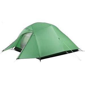 Cloud Up Serie 123 Verbeterde Camping Tent Waterdichte Outdoor Wandelen Tent 20D 210T Nylon Backpacken Tent Met Gratis Mat (Color : CloudUp3 210T Green)