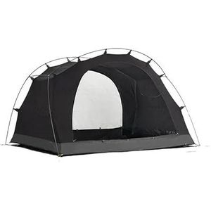GEAR Kangaro Camping Tent Single-Layer 1-2 Personen Tc Katoen Zwarte Tent Outdoor Picknick Wandelen Toerisme Met Vloermat (Color : 2Person Black)