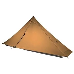 T-deurversie 3F LANSHAN 1 Pro No-See-Um 3/4 seizoen 230 * 80 * 125CM Tweezijdig 20D Silnylon Eén persoon campingtent (Color : C open 4season Khaki)