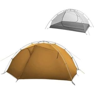 2 personen 3 seizoen/4 seizoen camping 15D siliconen gecoate tent (Color : 4 season Khaki)