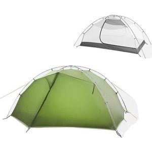 2 personen 3 seizoen/4 seizoen camping 15D siliconen gecoate tent (Color : 4 season Green)
