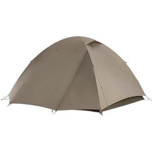 Ultralichte dubbellaagse koepeltent for 2/3 personen backpacken wandelen trekking lichtgewicht 2,5 kg waterdicht PU 2000 mm (Color : Brown for 2)