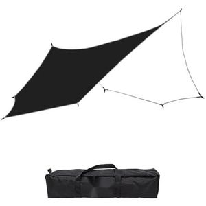 5.1x5.1m groot zeildoek 8~12 personen waterdicht groot zonnescherm camping zonnescherm achthoekig zonnescherm luifel tent buitentent oversize (Color : Black)