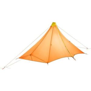 1 persoon 3/4 seizoen kampeertent/binnentent waterdicht ultralicht 20D nylon beide zijden siliconen jas stangloos for piramide 410G buitentent (Color : Orange-yellow)