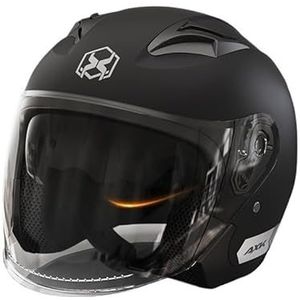 Motorcycle Open Helm Dual Zonneklep Snelsluiting Fietsen Motocross Suits 3/4 Half Helm for Mannen Vrouwen Accessorie ( Color : Brown )