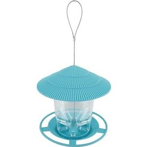 Vogelvoeder Automatische voetvoedingstool Outdoor Vogel Hangende Moer Voeden Meergatsdispenser Voedselcontainer (Color : Blue)