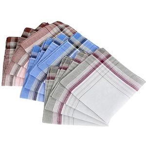 12 stuks zakdoek handdoeken veelkleurige geruite streep mannen vrouwen zak for bruiloft bedrijf borst handdoek sjaals