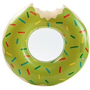 Opblaasbare donut-zwemringen Zwembad drijvend speelgoed Zwembaddrijvers Zwembadspeelgoed Feestdecoraties Baronderzetters (Color : Green)