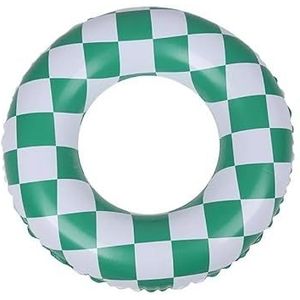 1 Raster PVC-zwemring Volwassen verdikte zwemring Opblaasbaar water for reddingsring (Color : Green 90)