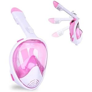 Opvouwbare volledig droge waterdichte anti-condens duikbril Snorkelmaskers for duikbrillen for volwassenen en kinderen ( Color : Pink , Size : L/XL )