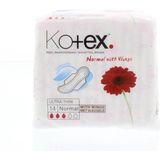 Kotex - Ultradun Normal - Maandverband - 14 Stuks - Met Vleugels