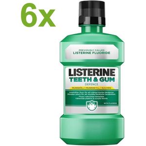 Listerine - Teeth & Gum Defence - Freshmint - Mondspoeling/Mondwater - 6x 250ml - Voordeelverpakking