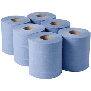 Papierrollen - Blauw - Vochtabsorberend - Centrefeed