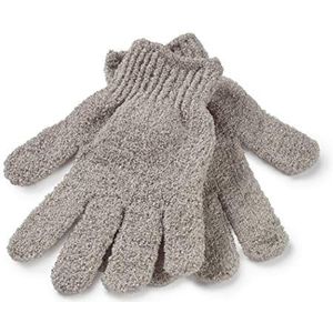 Manicare Scrubhandschoenen, rug- en lichaamsscrub, douche, badkuuroord, reinigen, wassen, luffa, goed voor de bloedsomloop, cellulitis en droge dode huid, één maat