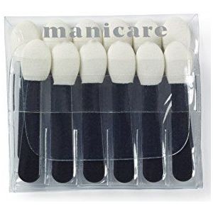Manicare 12 cosmetische toepassingen, wegwerp, perfect voor oogschaduw en concealer, make-up, nagelkunst, sponsborstel, hygiënisch, ideaal voor kunst en ambacht, beauty-accessoire gereedschap